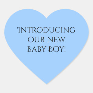 Adesivo Coração Apresentando nosso novo envelope do Baby Boy
