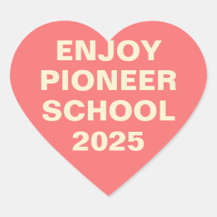Adesivo Coração Aproveite a escola Pioneer   JW