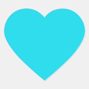 Adesivo Coração Aqua Blue Heart Sticker