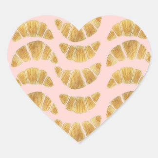 Adesivo Coração Aquarela Croissant Rosa