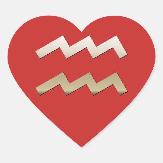 Adesivo Coração Aquário (Frente)