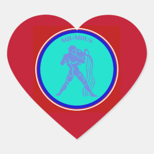 Adesivo Coração Aquarius Heart Sticker