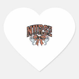 Adesivo Coração Arco Clássico de T-Shirt da Enfermeira Assustadora