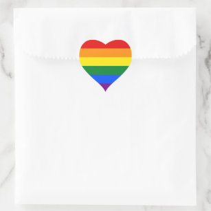 Adesivo Coração Arco-Íris do Orgulho LGBT