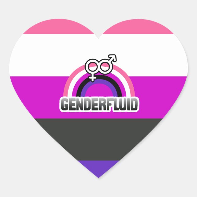 ADESIVO CORAÇÃO ARCO-ÍRIS GENDERFLUID (Frente)