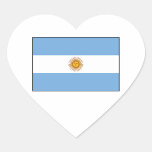 Adesivo Coração Argentina - Bandeira Argentina