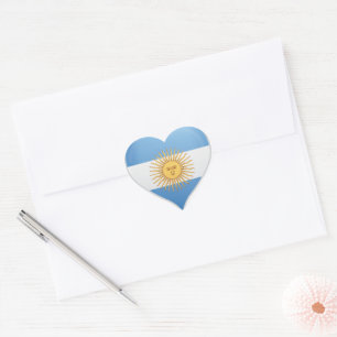 Adesivo Coração Argentina fecha vara do orgulho do coração