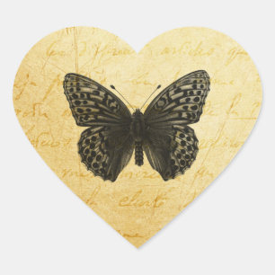 Adesivo Coração Arte da Borboleta