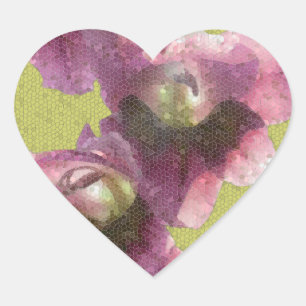 Adesivo Coração Arte de Gladiola do mosaico
