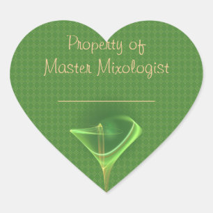 Adesivo Coração Arte de Martini do país das fadas de Absinthini