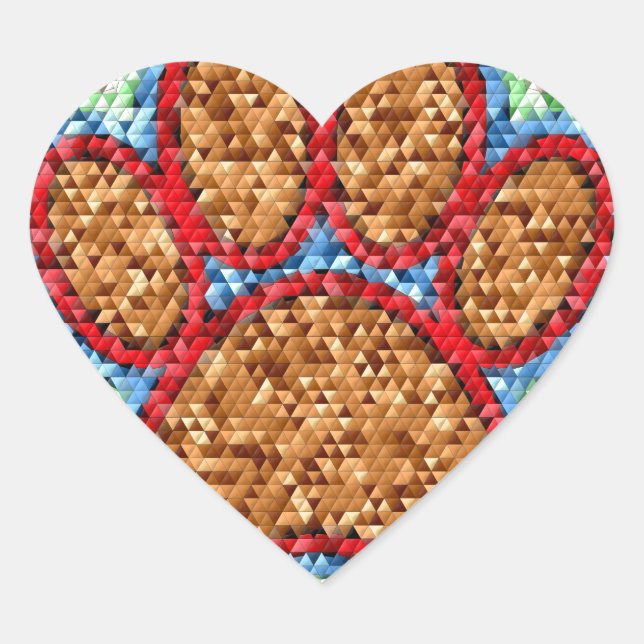 Adesivo Coração Arte de Pata de Cachorro Baixo (Frente)