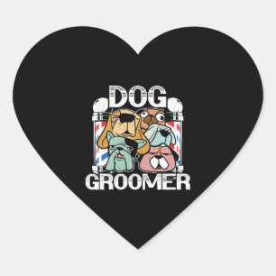 Adesivo Coração Artista Pet Groomer Pet Salon Pet Salon
