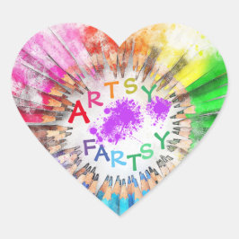 Adesivo Coração Artsy Fartsy Art Sticker