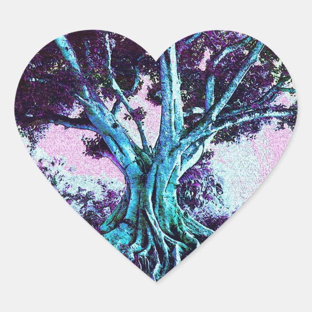 Adesivo Coração Árvore da Vida (Frente)