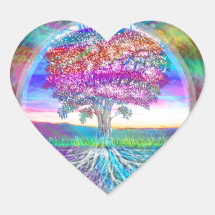 Adesivo Coração Árvore da Vida