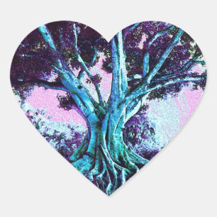 Adesivo Coração Árvore de vida