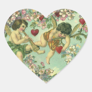 Adesivo Coração Árvore do coração dos Cupido do dia dos namorad