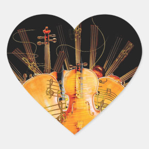 ADESIVO CORAÇÃO AS CORDAS DE SOL