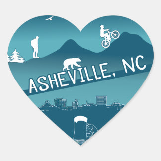 Adesivo Coração Asheville Sticker