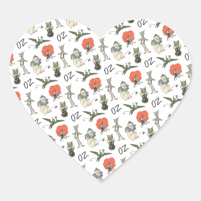 Adesivo Coração Assistente de Caracteres Oz (Frente)