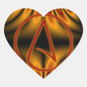 Adesivo Coração Atheist A