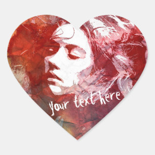 Adesivo Coração Atreva-se a amar   Vinheta