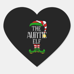 Adesivo Coração Auntie Elf Family Mating Christmas Group