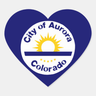 Adesivo Coração Aurora, Colorado