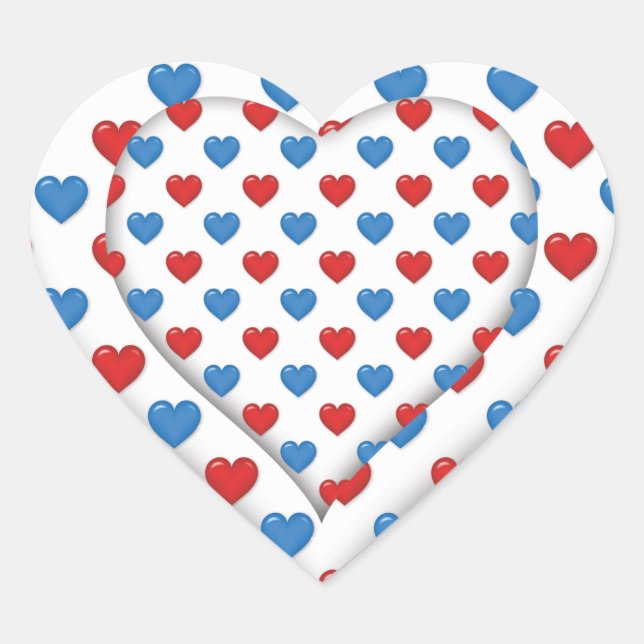 Adesivo Coração Autocolante duplo (Frente)