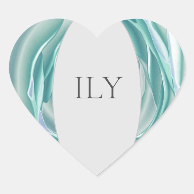 Adesivo Coração Autocolante "ILY" personalizável - Minúscula Gr El (Frente)