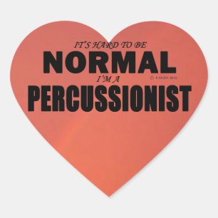 Adesivo Coração Autocolante Percussionista Normal