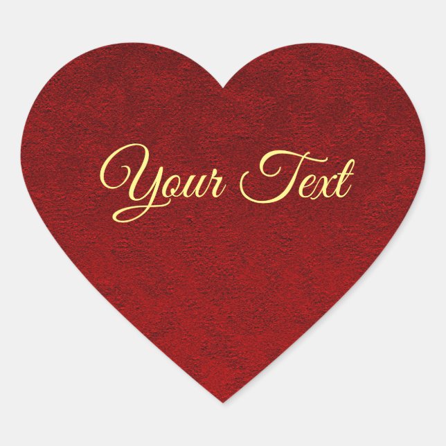 Adesivo Coração Autocolante Royal Velvet Personalizado (Frente)