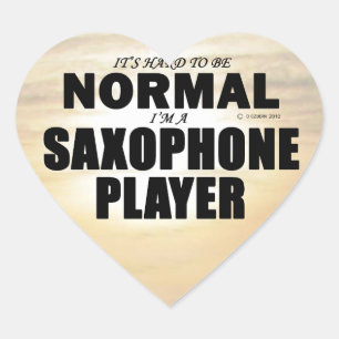 Adesivo Coração Autocolante saxofone normal