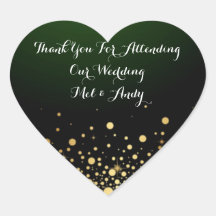 Autocolantes de Casamento Personalizáveis Emerald 