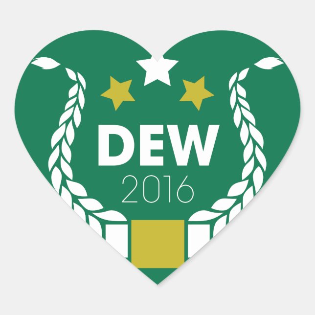 Adesivo Coração Autocolantes de Dewey - <3 (Frente)