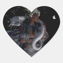 Adesivo Coração Autocolantes de fadas e dragões