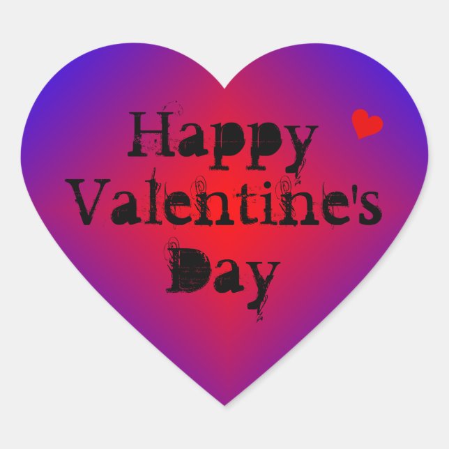 Adesivo Coração Autocolantes de Texto Personalizados (Frente)