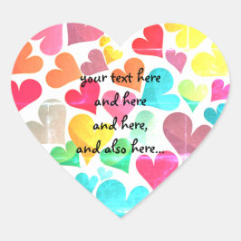 Adesivo Coração Autocolantes personalizados em forma de coração, c