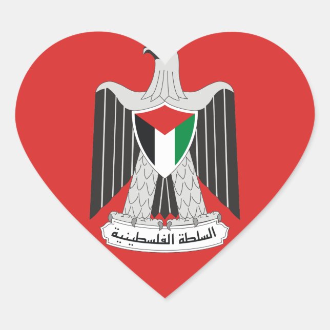 Adesivo Coração autoridade emblem palestine