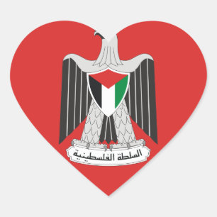 Adesivo Coração autoridade emblem palestine