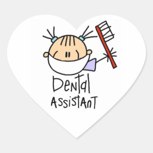 Adesivo Coração Auxiliar Dentário