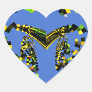 Adesivo Coração Azul M