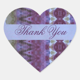 Adesivo Coração Azul Roxo e Mauve