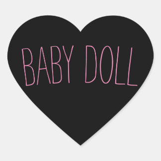 Adesivo Coração Baby Doll Sticker