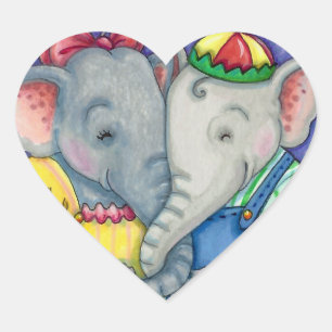 ADESIVO CORAÇÃO BABY ELEFANTS PRIMEIRO AMOR, AMIGOS DO PACHYDERM.