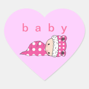 Adesivo Coração Baby Stickers Polkadot Baby