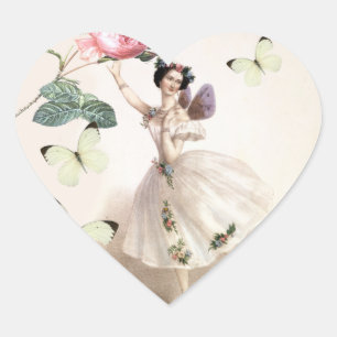 Adesivo Coração Ballerina Fada