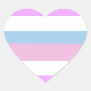 Adesivo Coração Bandas do Orgulho Intersexual