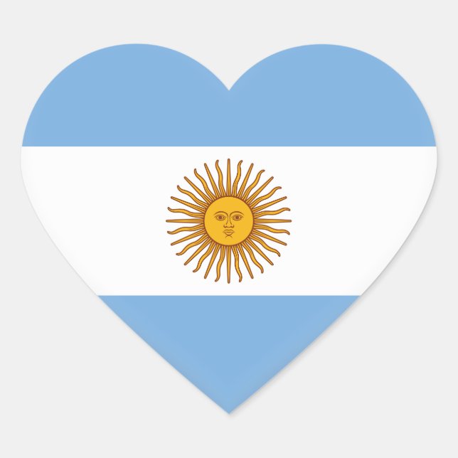 Adesivo Coração Bandeira Argentina (argentina) (Frente)
