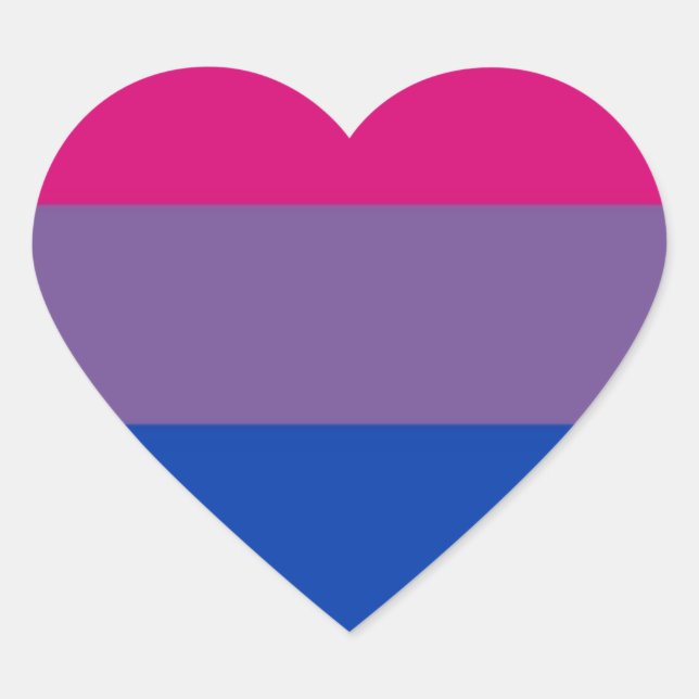 Adesivo Coração Bandeira Bi Para Orgulho Bissexual (Frente)